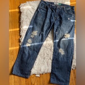 Mens distressed jeans, Size 34/32